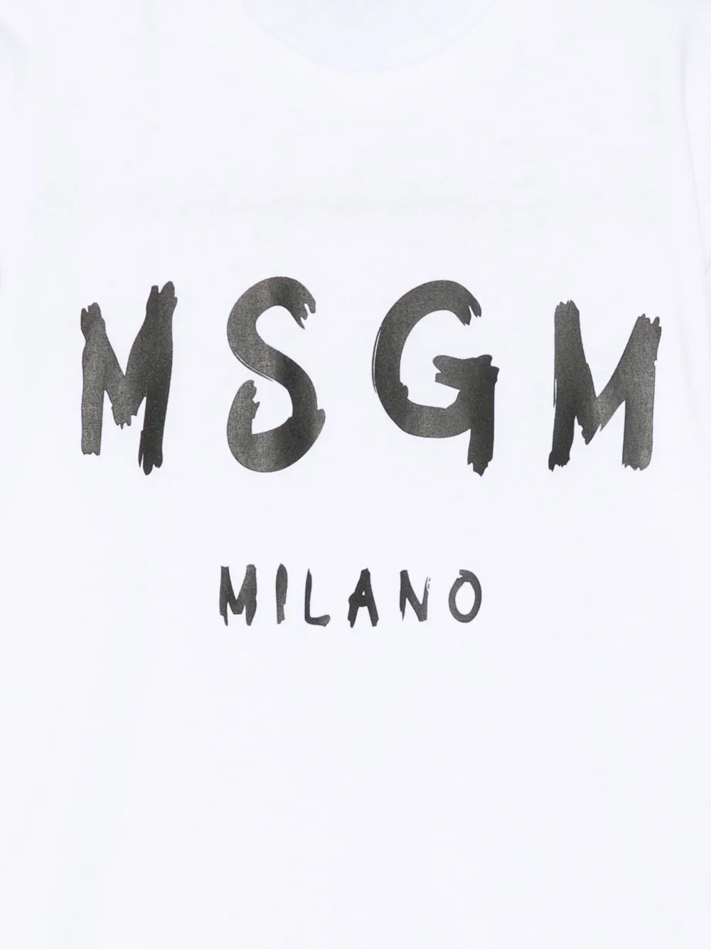 MSGM Kids T-shirt met logoprint en ronde hals Wit