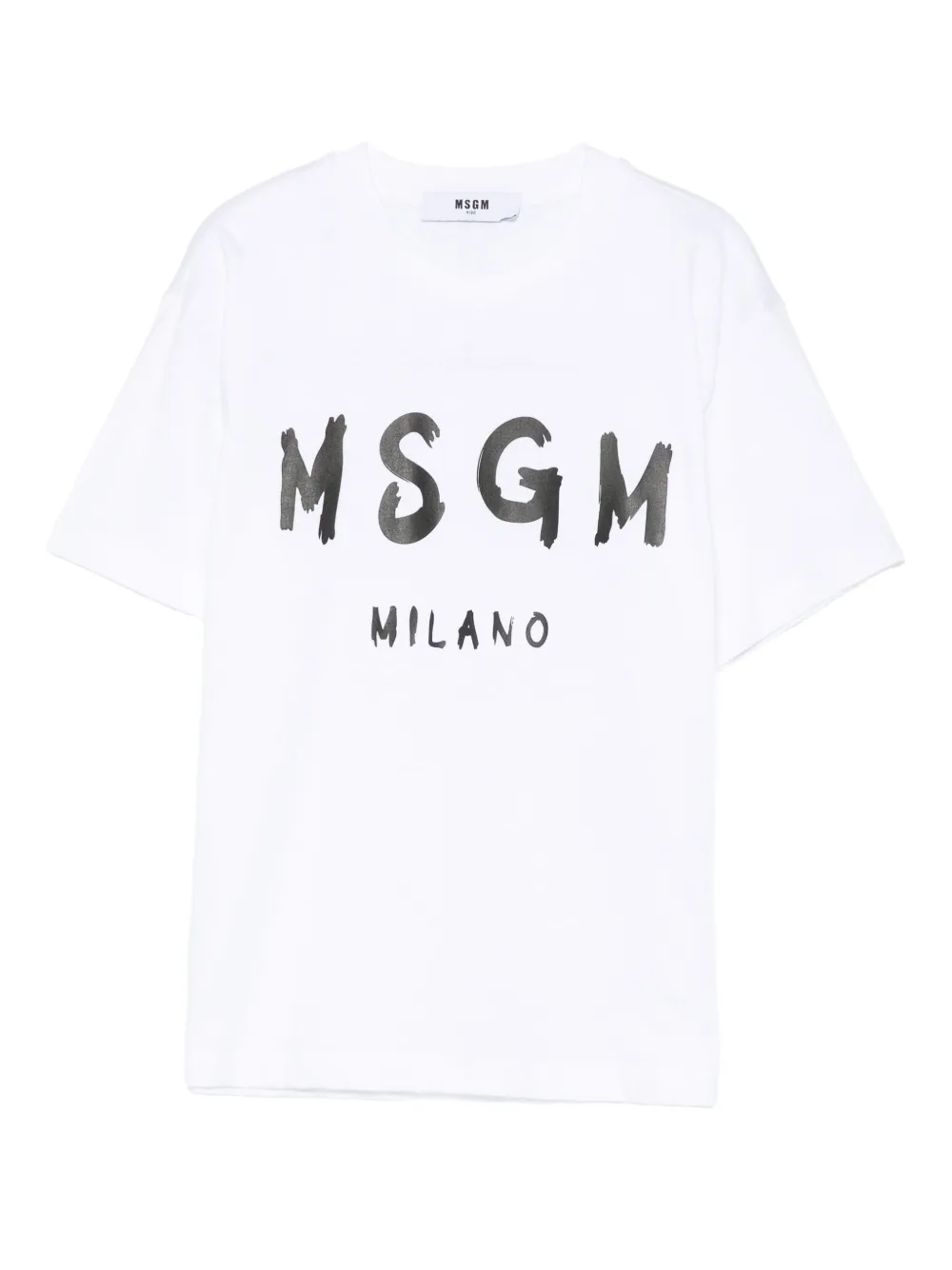MSGM Kids T-shirt met logoprint en ronde hals Wit