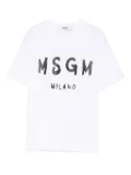 MSGM Kids logo-print crew-neck T-shirt - White