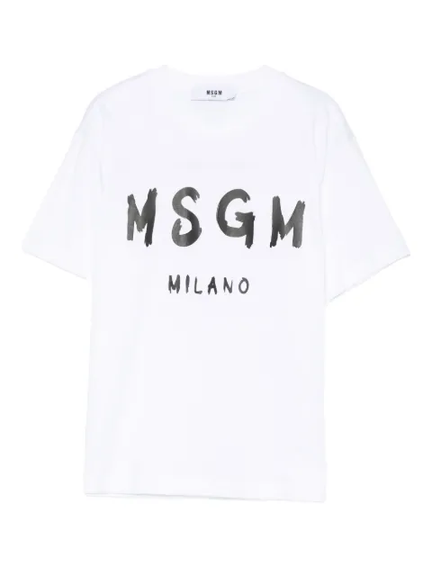 MSGM Kids logo-print crew-neck T-shirt