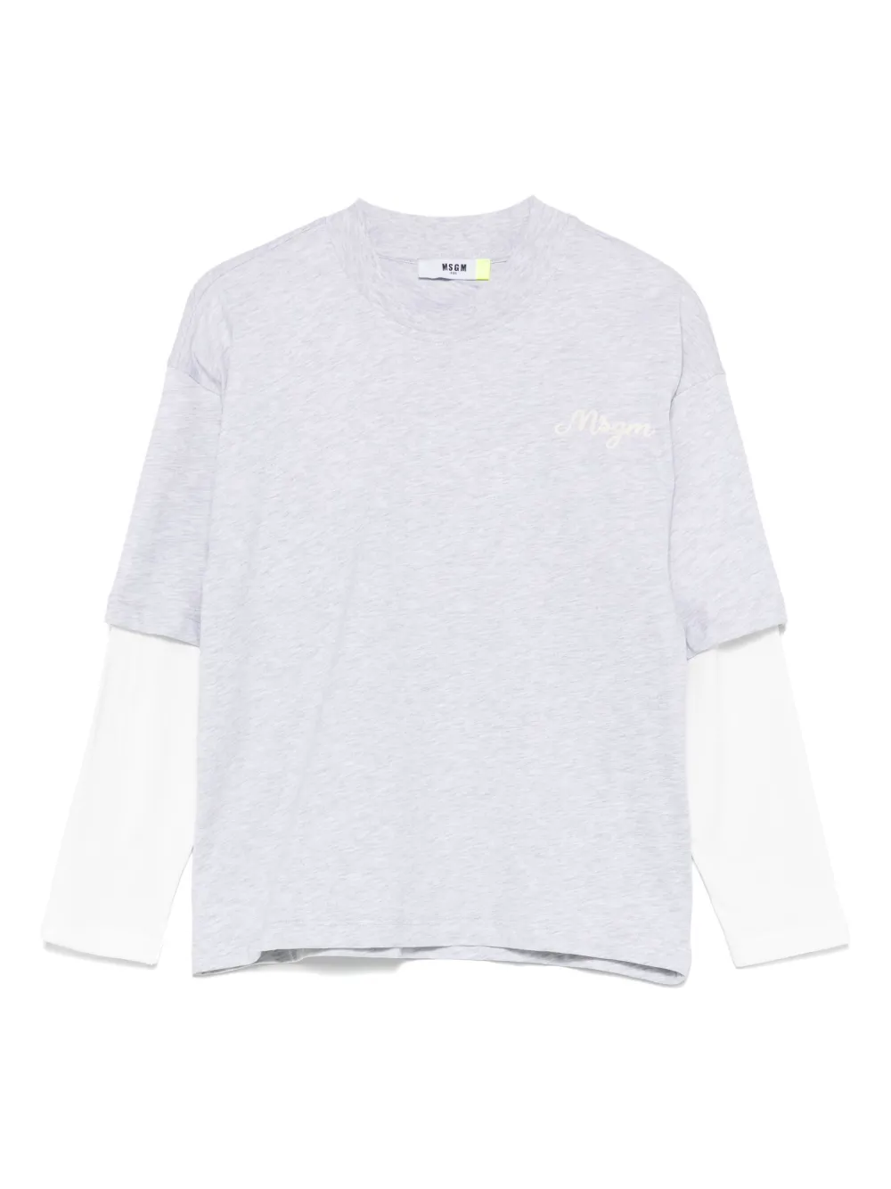 MSGM Kids layered long-sleeve top | Grey | Image 1
