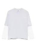 MSGM Kids layered long-sleeve top - Grey