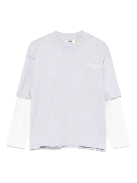 MSGM Kids top manga larga a capas
