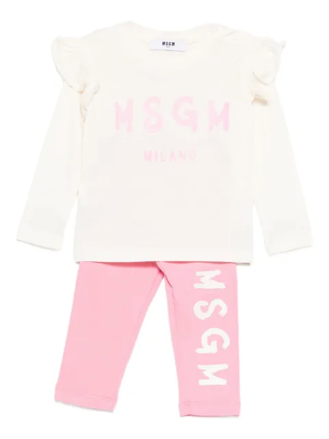 MSGM Kids leggins con logo estampado