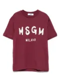 MSGM Kids milano logo-print T-shirt - Red