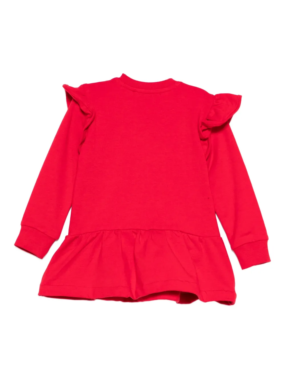 MSGM Kids Jurk met geborduurd logo - Rood