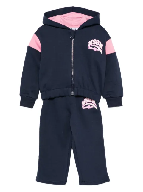 MSGM Kids traje deportivo con logo estampado