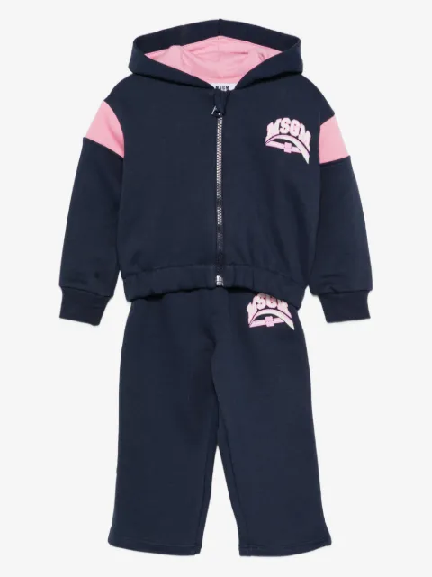 MSGM Kids logo-print tracksuit set