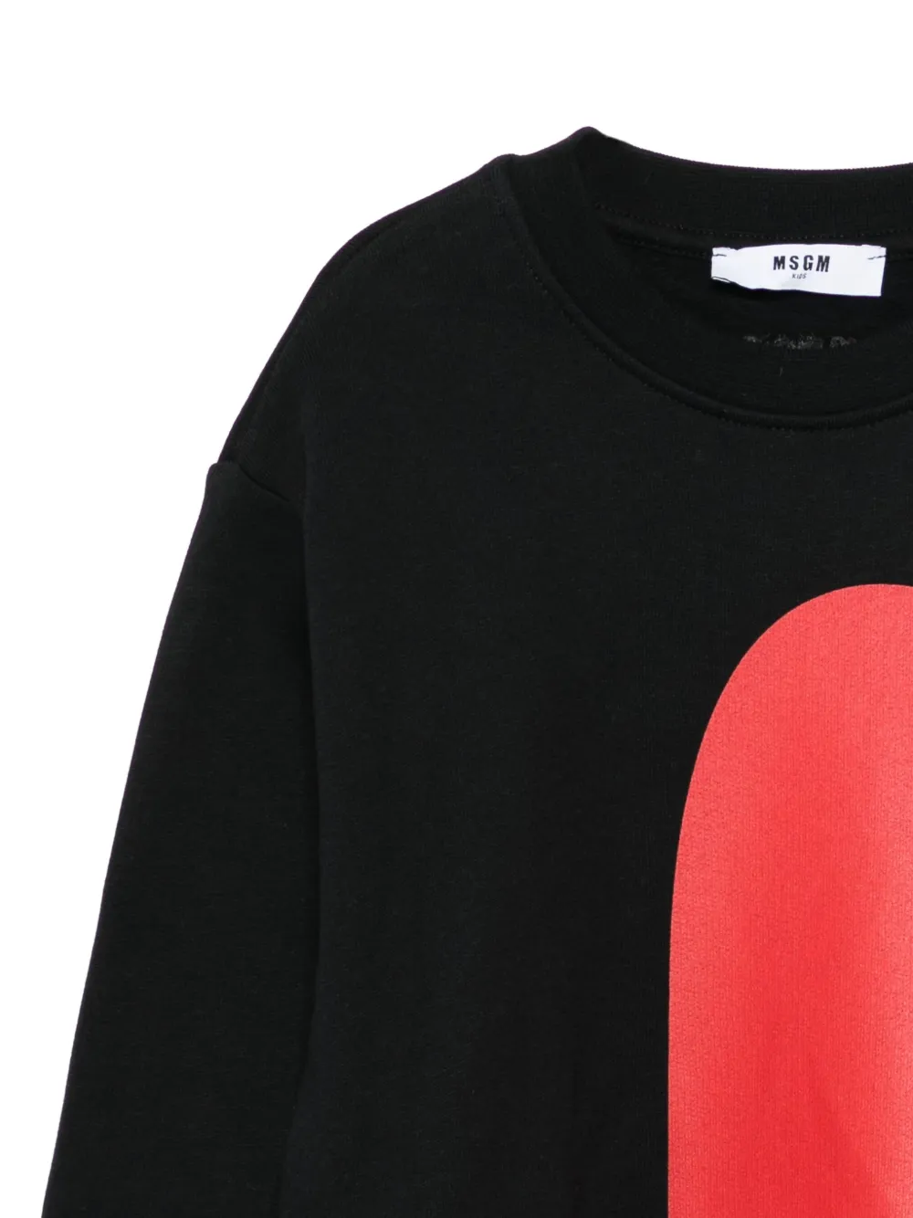 MSGM Kids Sweater met abstracte print Zwart