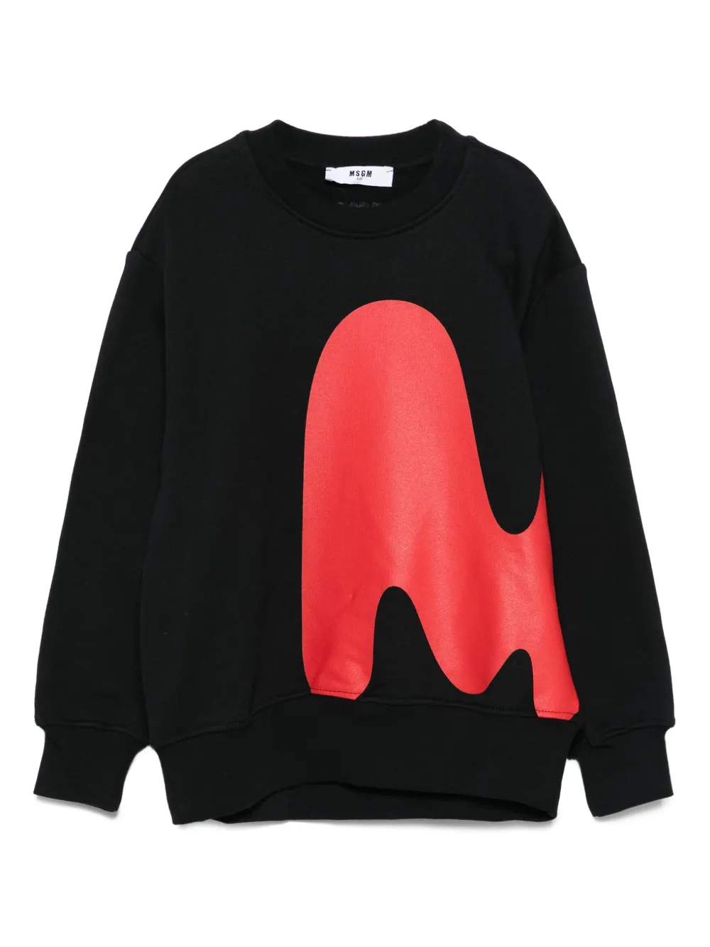 MSGM Kids sudadera con estampado abstracto | negro | Image 1