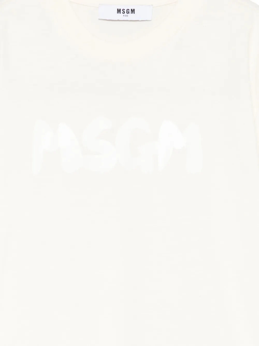 Msgm Logo-print T-shirt In White