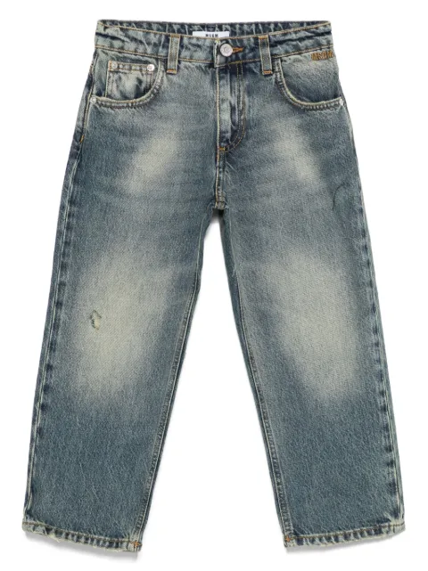 MSGM Kids faded distressed jeans