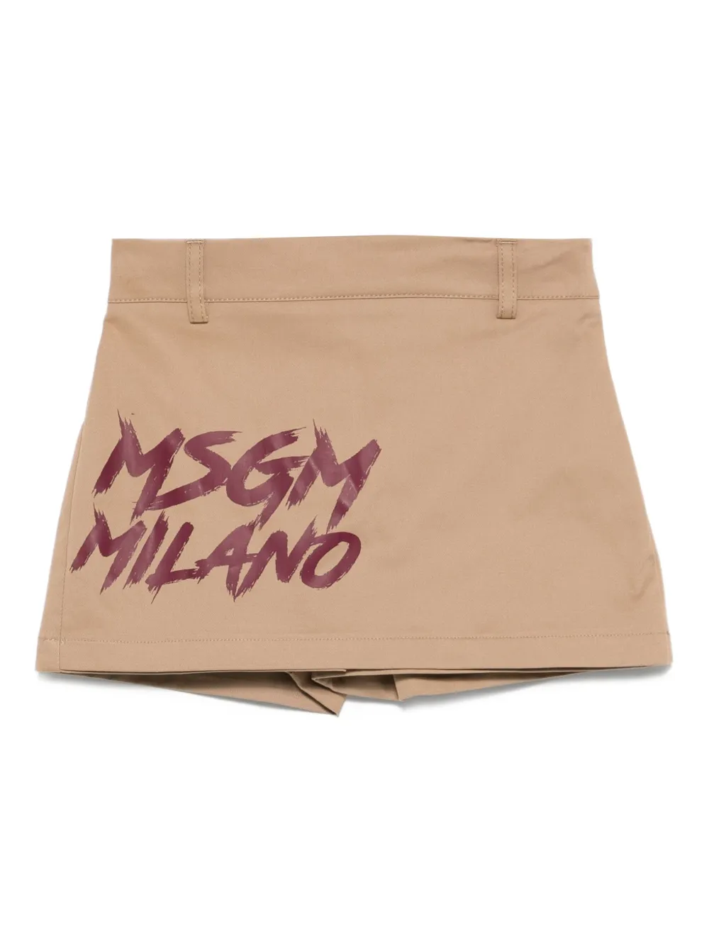 MSGM Kids Shorts met logoprint Bruin