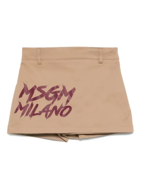MSGM Kids logo-print shorts