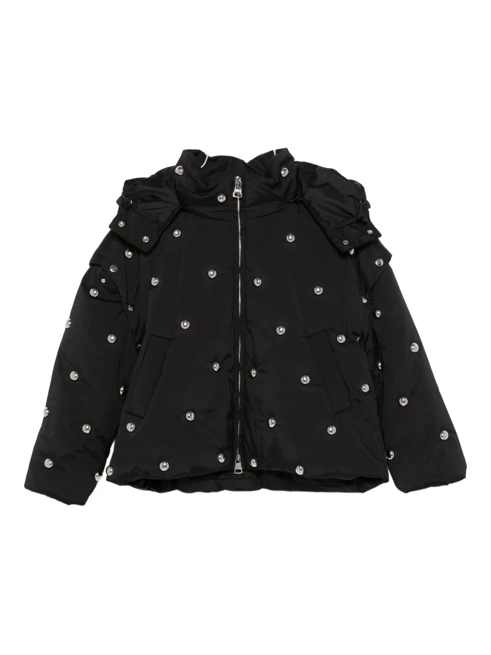 MSGM Kids studded puffer jacket - Nero