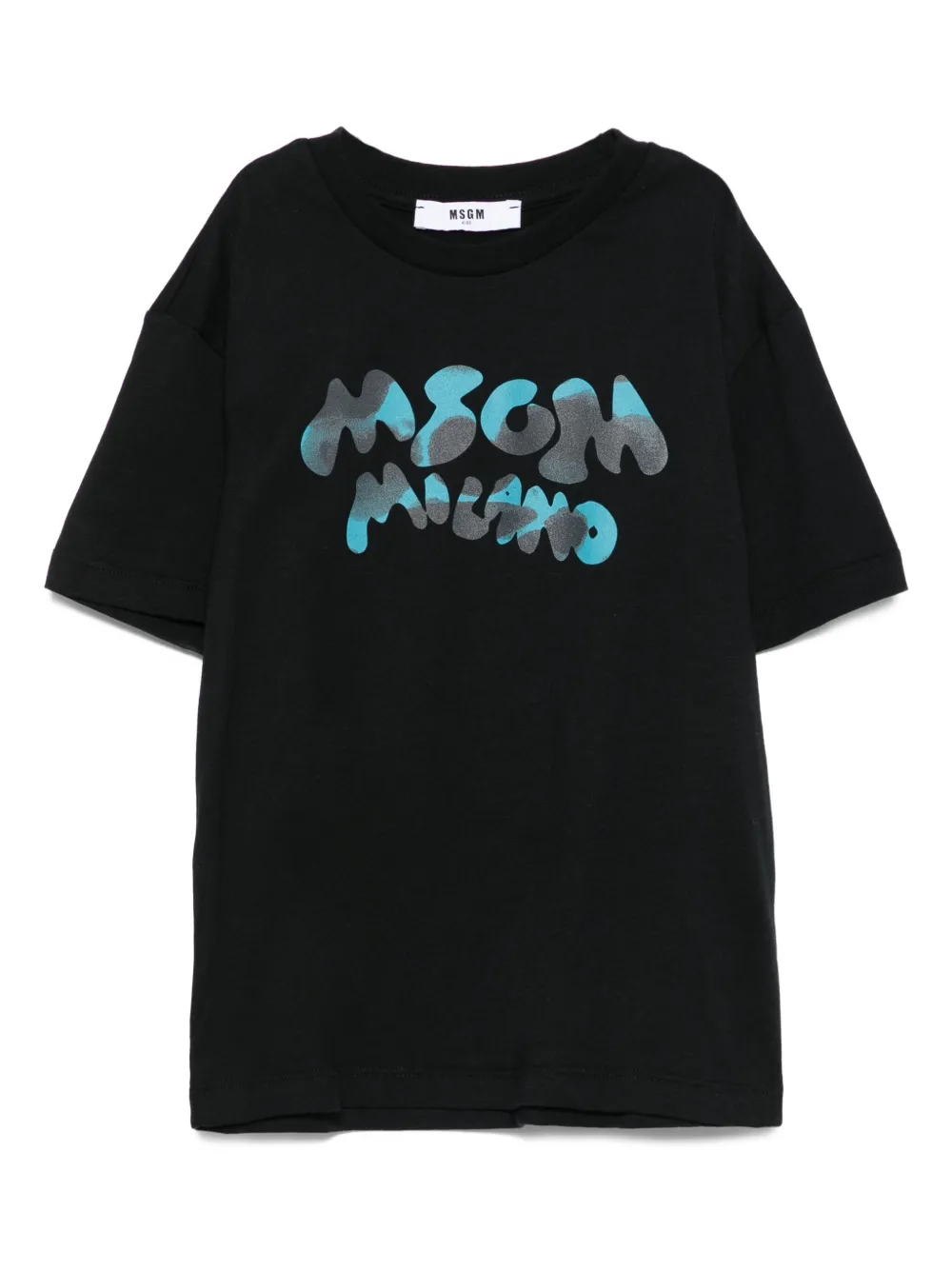 MSGM Kids playera de algodón con logo estampado | negro | Image 1