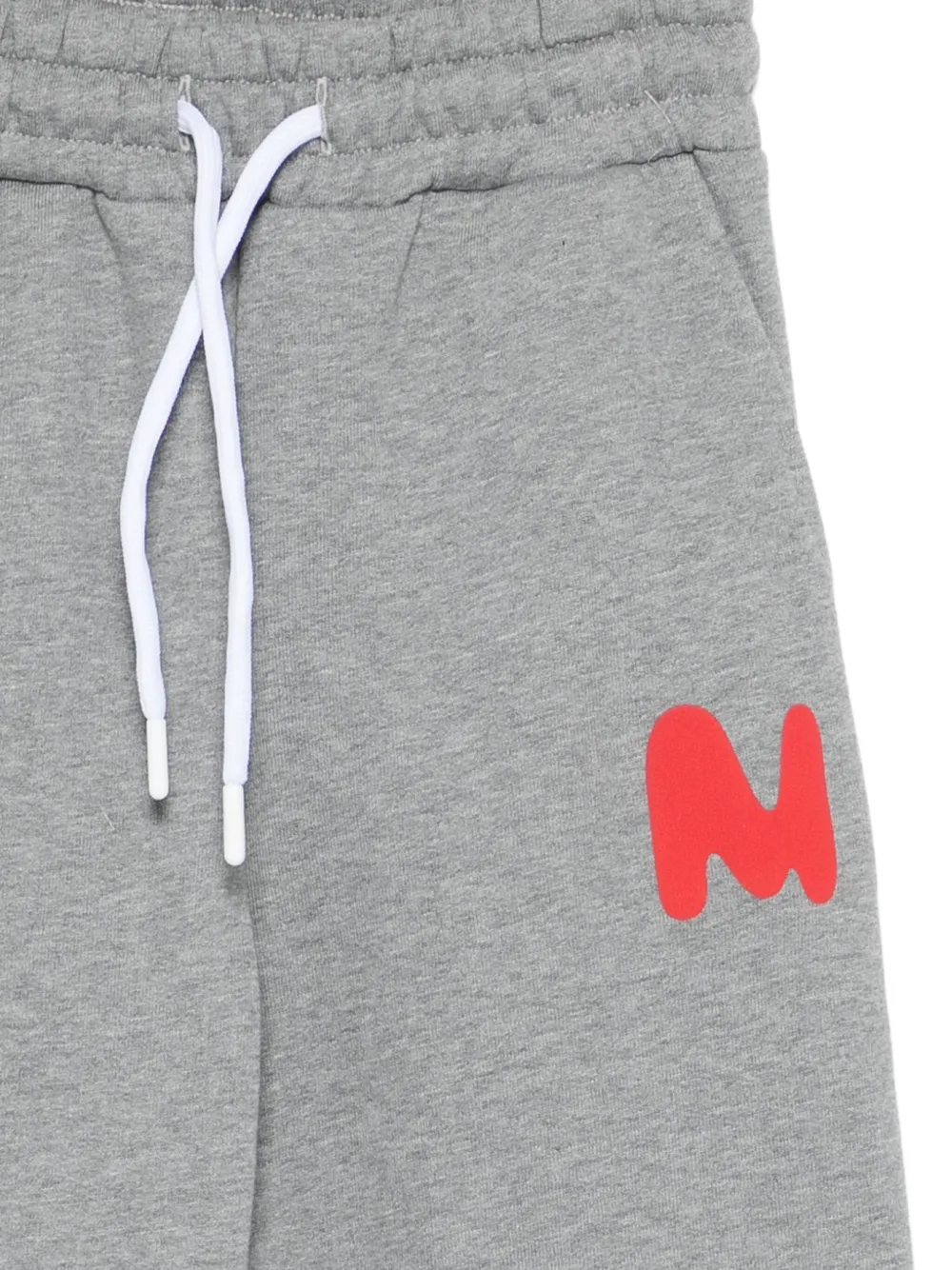 Msgm Logo-detail Drawstring Track Pants In Gray