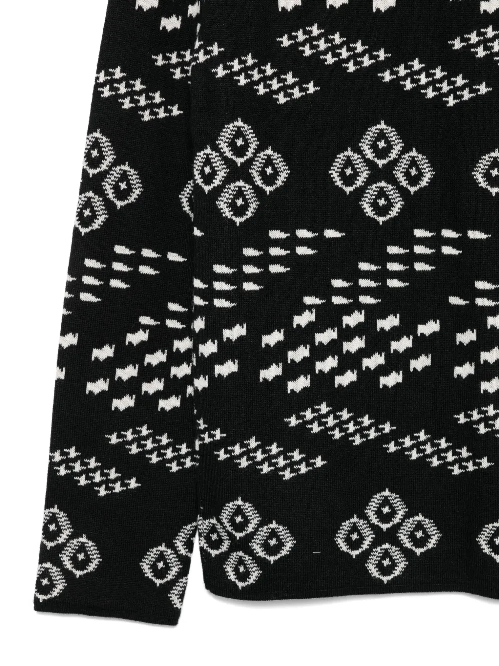 Pre-owned Gianfranco Ferre 1990s Geometric-print Sweater In Black
