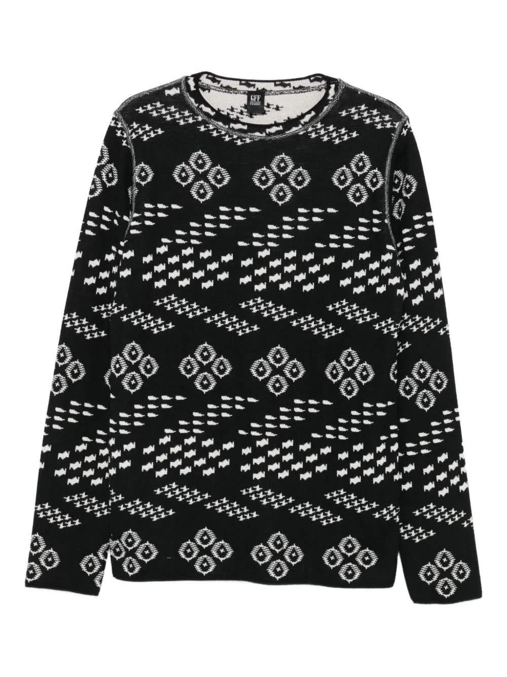 Gianfranco Ferré Pre-Owned 1990s geometric-print sweater | Black | Image 1