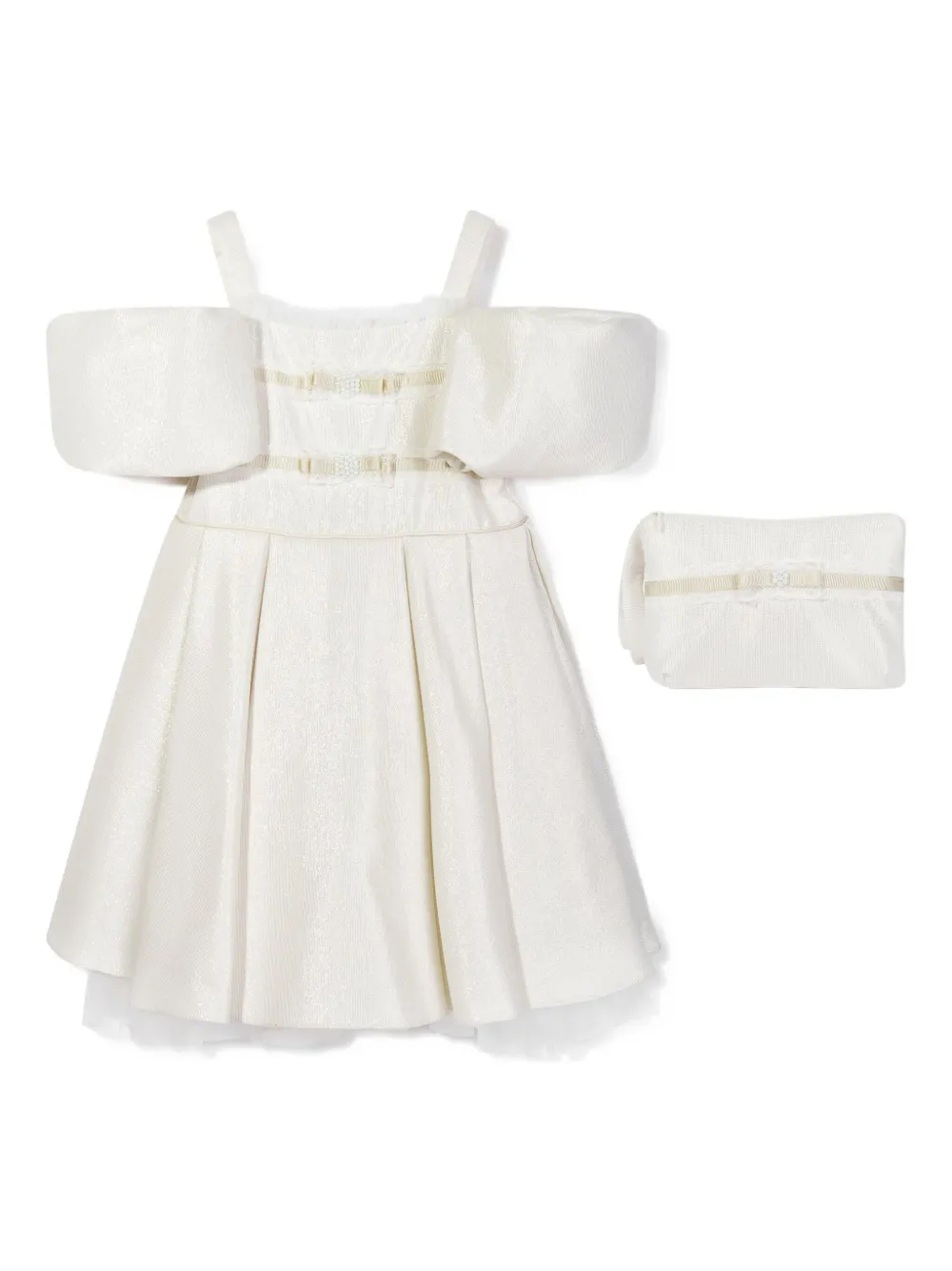 Dress & Fleur Ribbon-detailing Dress In White