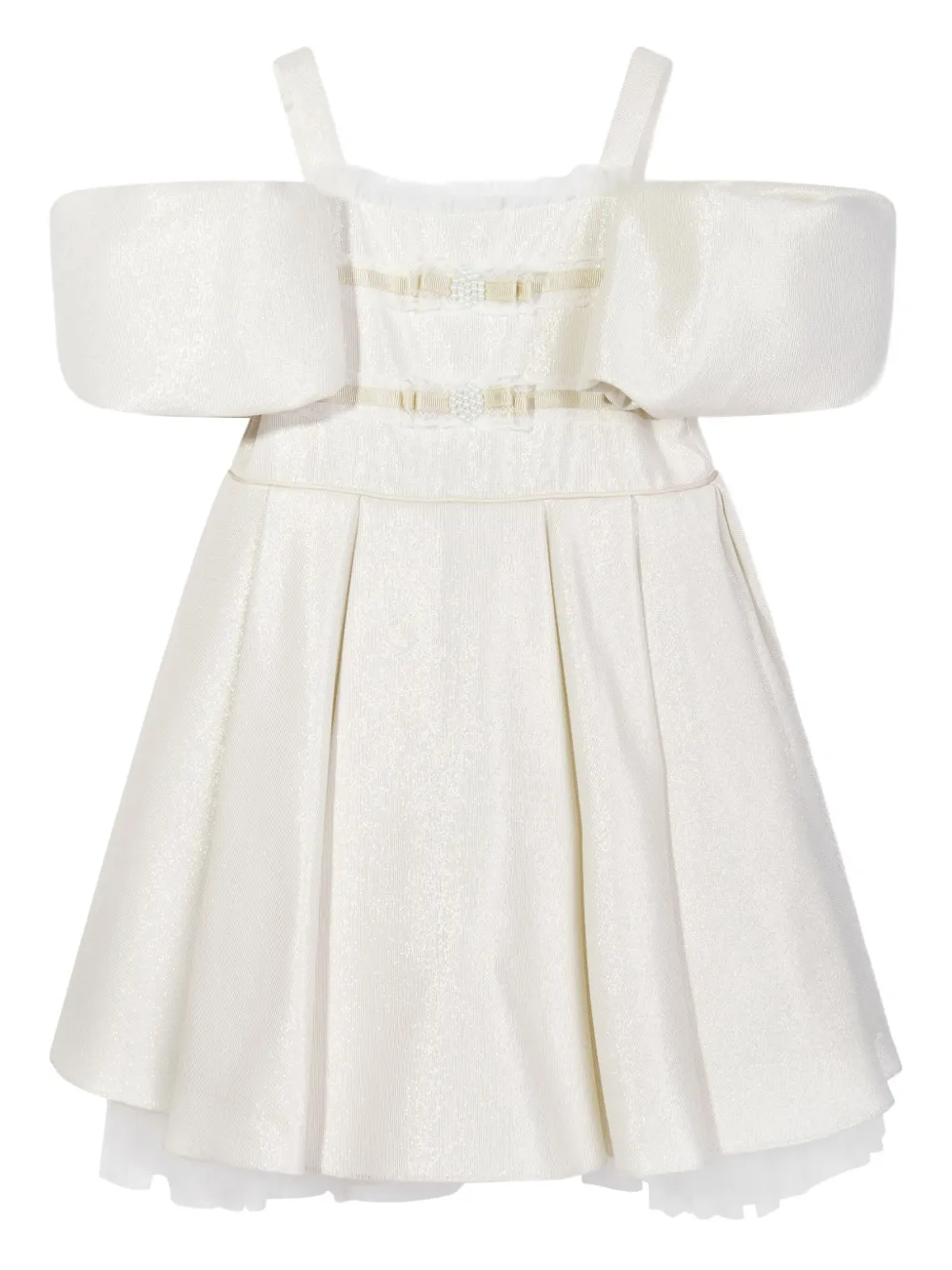 Dress & Fleur Jurk met lintdetail Beige