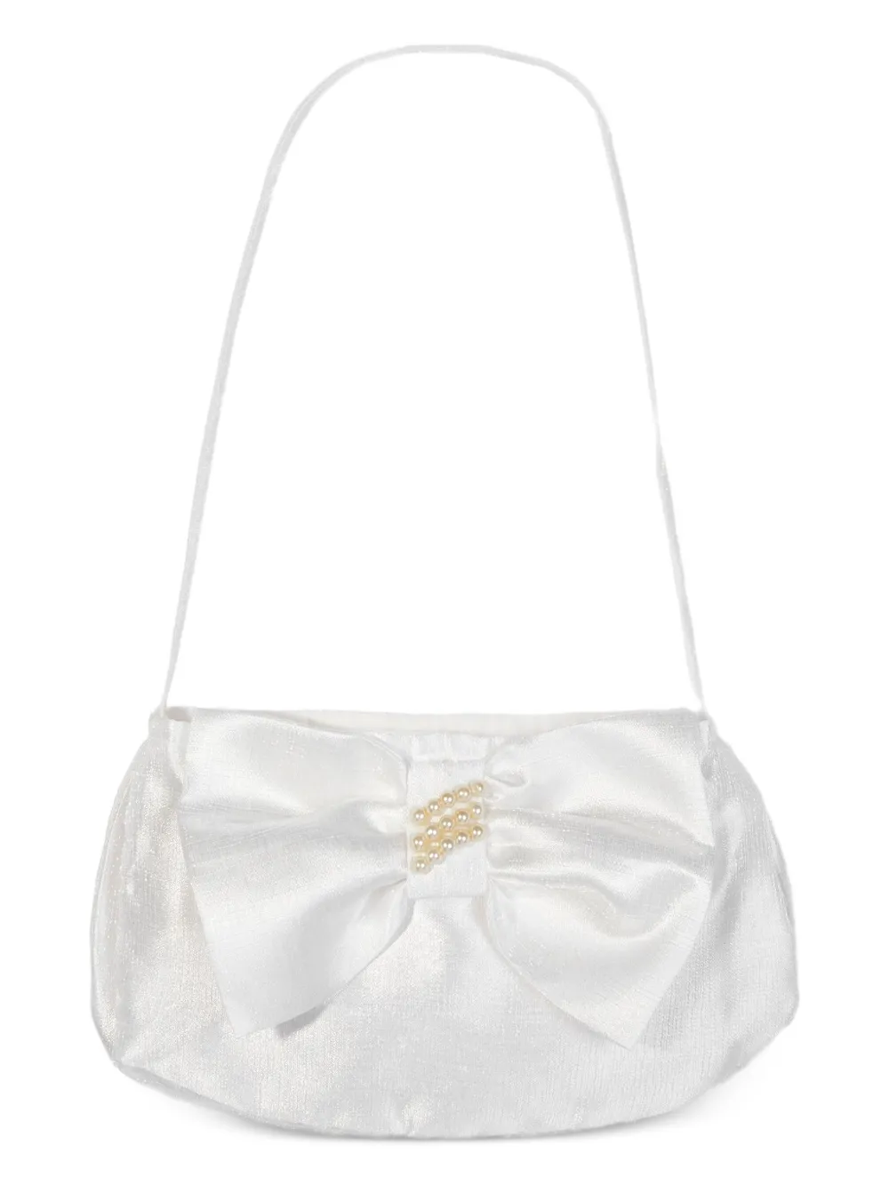 Dress & Fleur Jurk verfraaid met parel en strik Wit