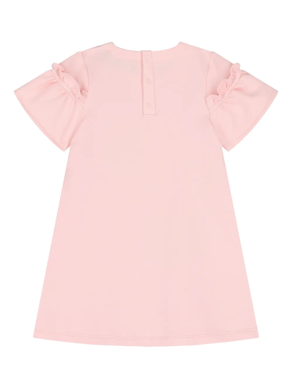 Aigner Kids ruffled bag-print dress - Roze