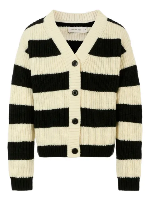 Calvin Klein Kids stripe button cardigan