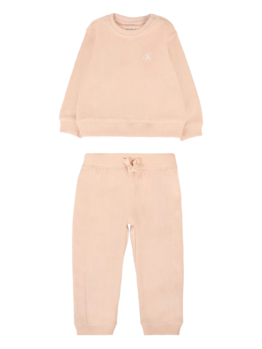 Calvin Klein Kids logo-embroidered tracksuit Roze