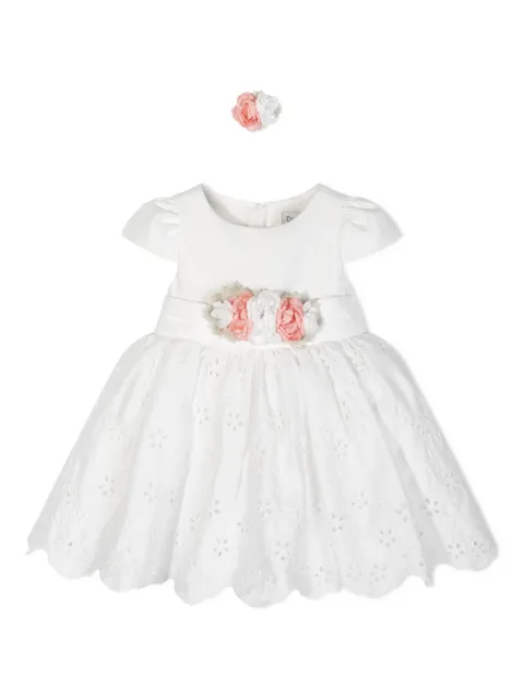 Dress & Fleur flower-embellished eyelet dress