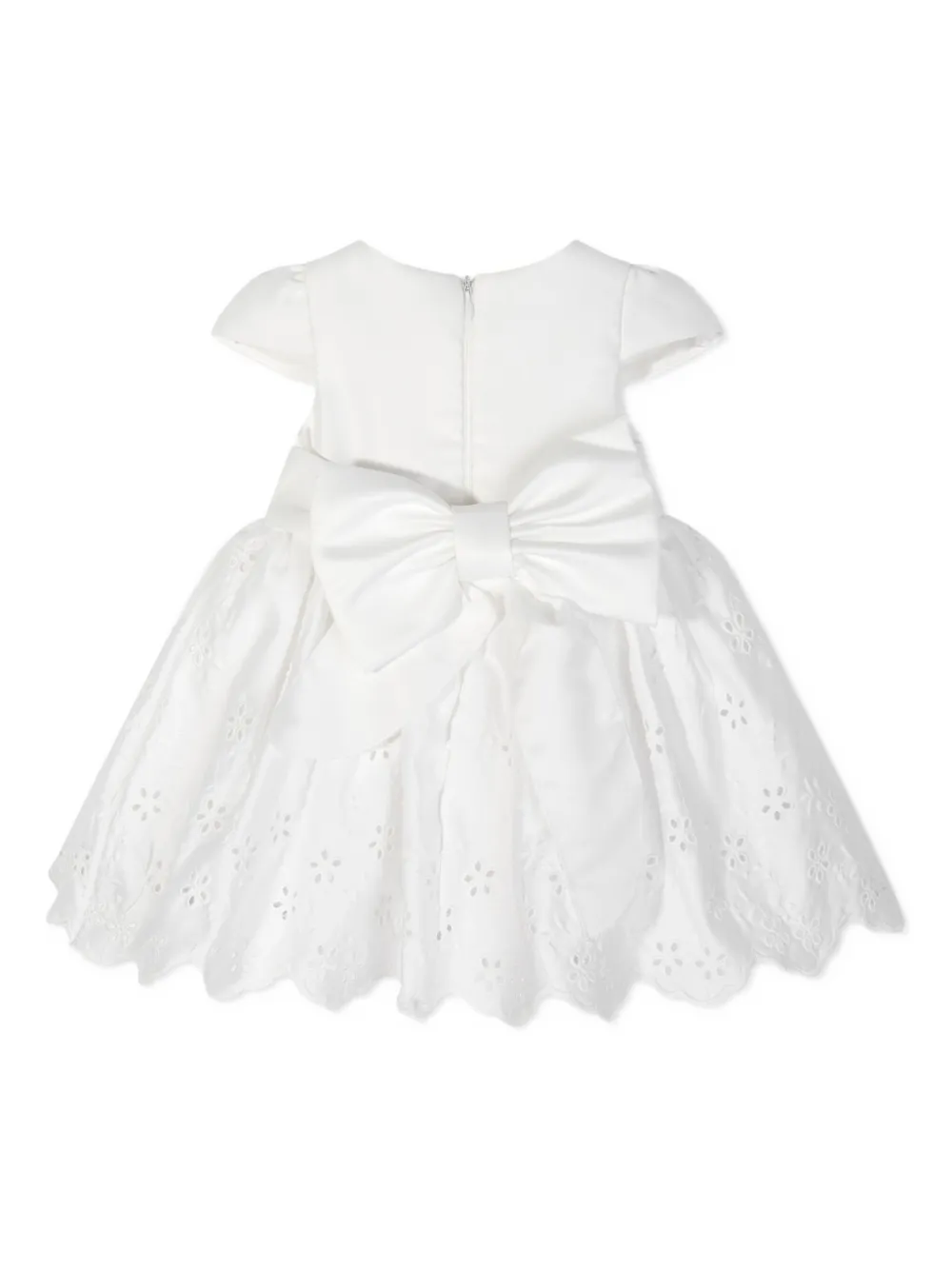 Dress & Fleur Jurk verfraaid met bloemen en ringlets Wit