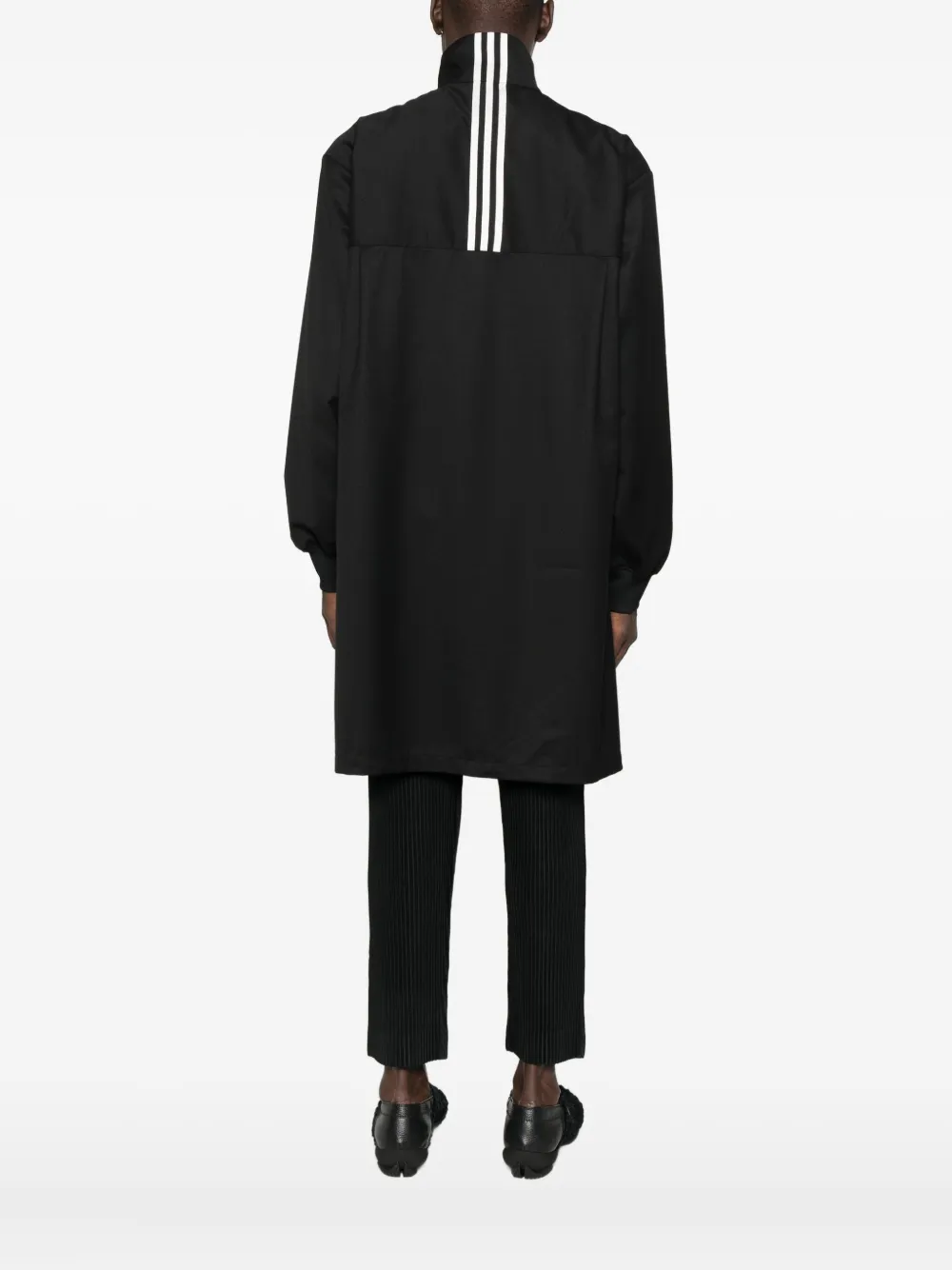Y-3 Lang jack met rits Zwart