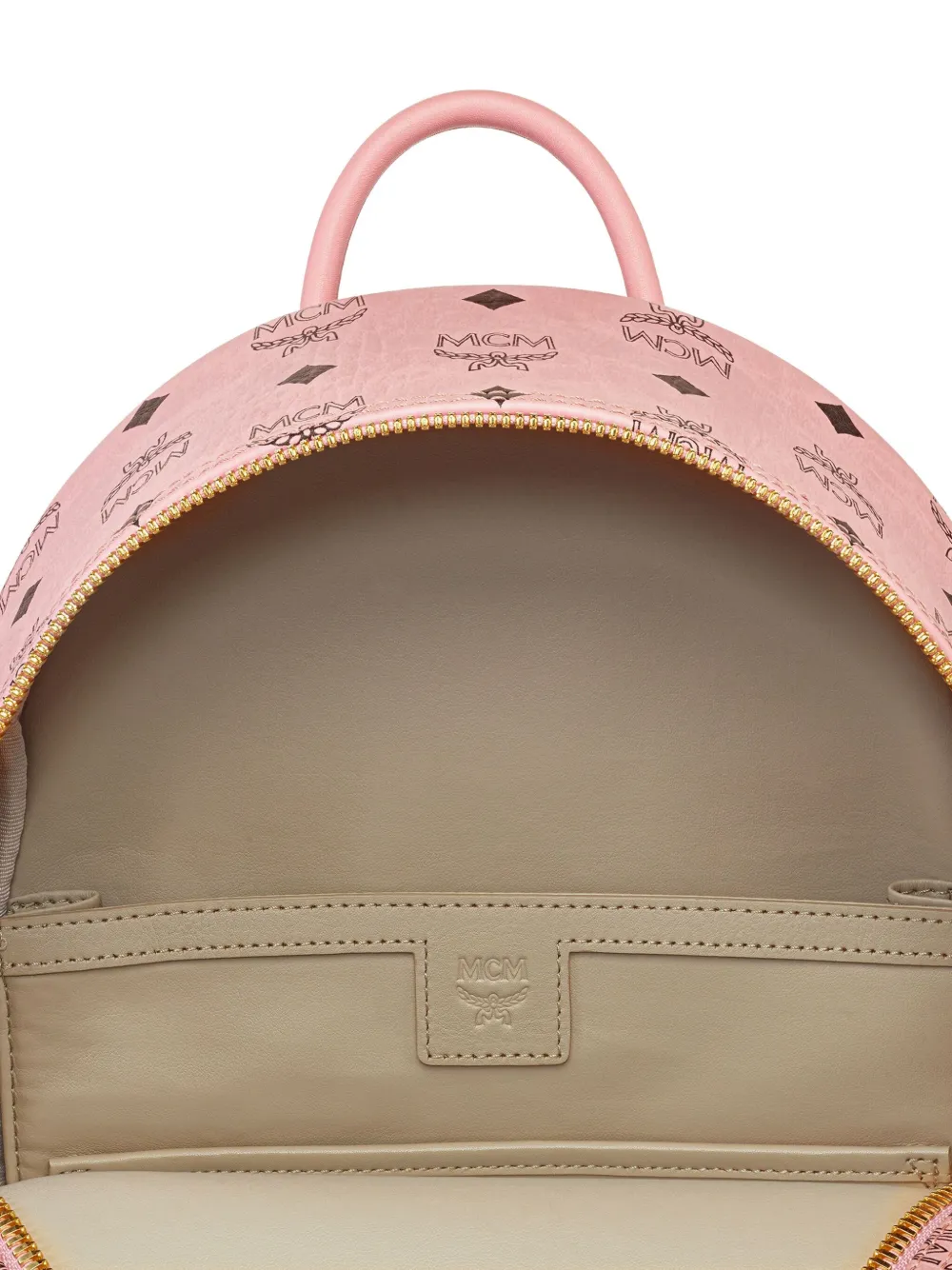 MCM Stark side stud Visetos backpack Roze