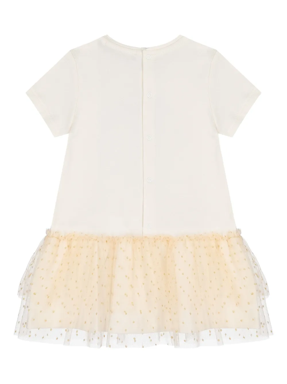 Aigner Kids heart-print tulle dress - Wit