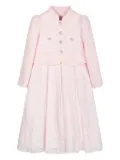 Dress & Fleur lace-panel pleated dress set - Pink