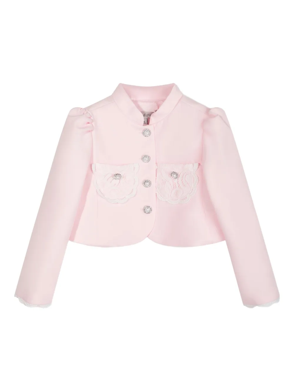 Dress & Fleur Lace-panel Pleated Dress Set In Pink