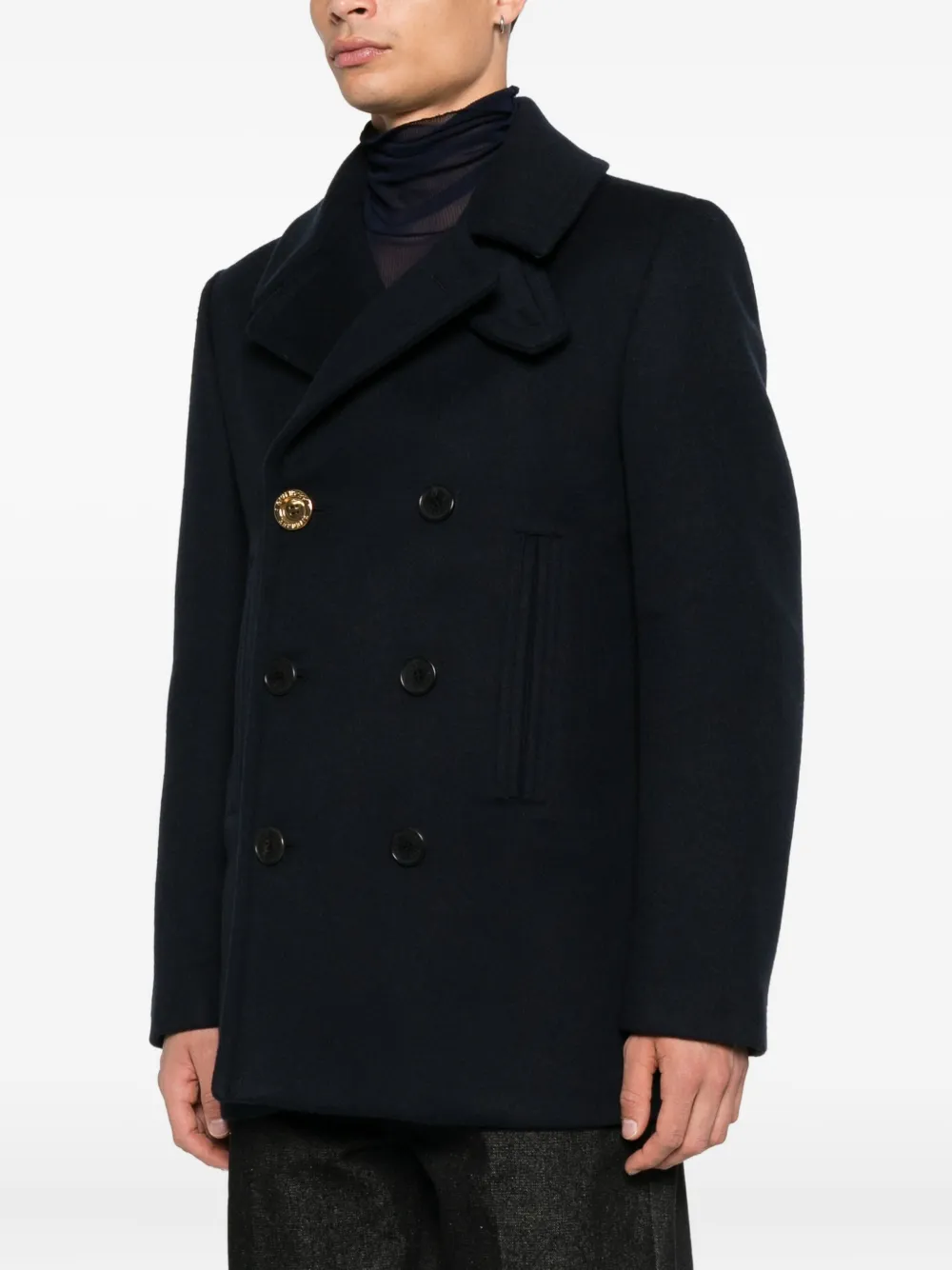 Givenchy Sailorjas met dubbele rij gouden knopen Blauw