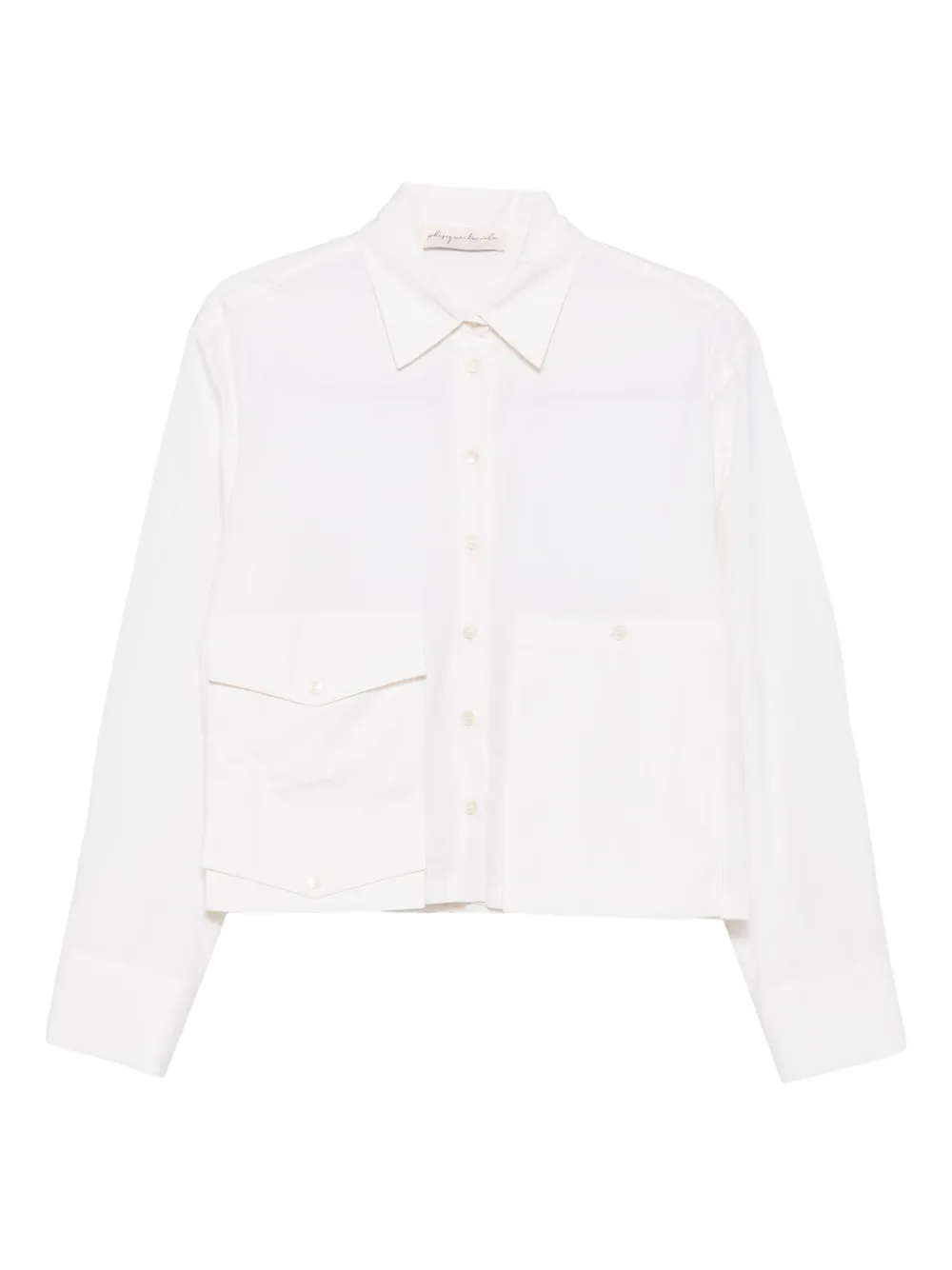 Phisique Du Role Patch-pocket Cotton Shirt In White
