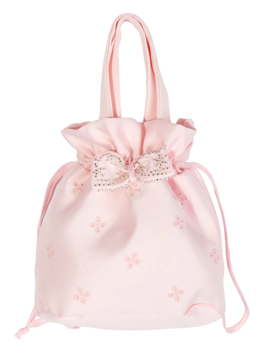 Dress & Fleur Embroidered Puff-sleeve Dress Set In Pink