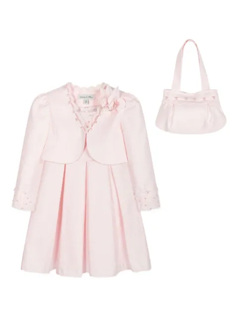 Dress & Fleur pleated lace-embellished dress set