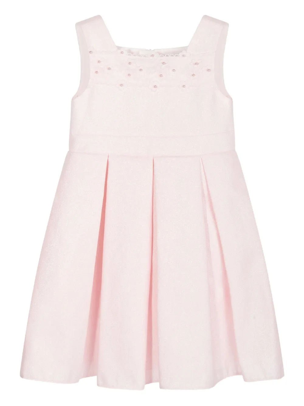 Dress & Fleur Geplooide jurk set verfraaid met kant Roze