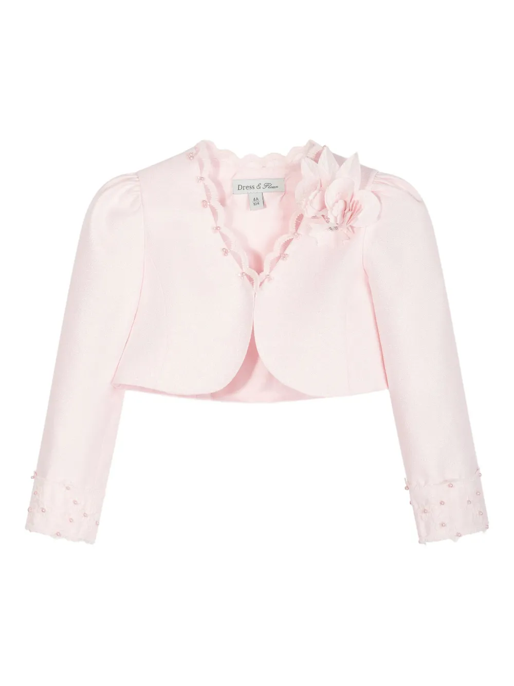 Dress & Fleur Geplooide jurk set verfraaid met kant Roze