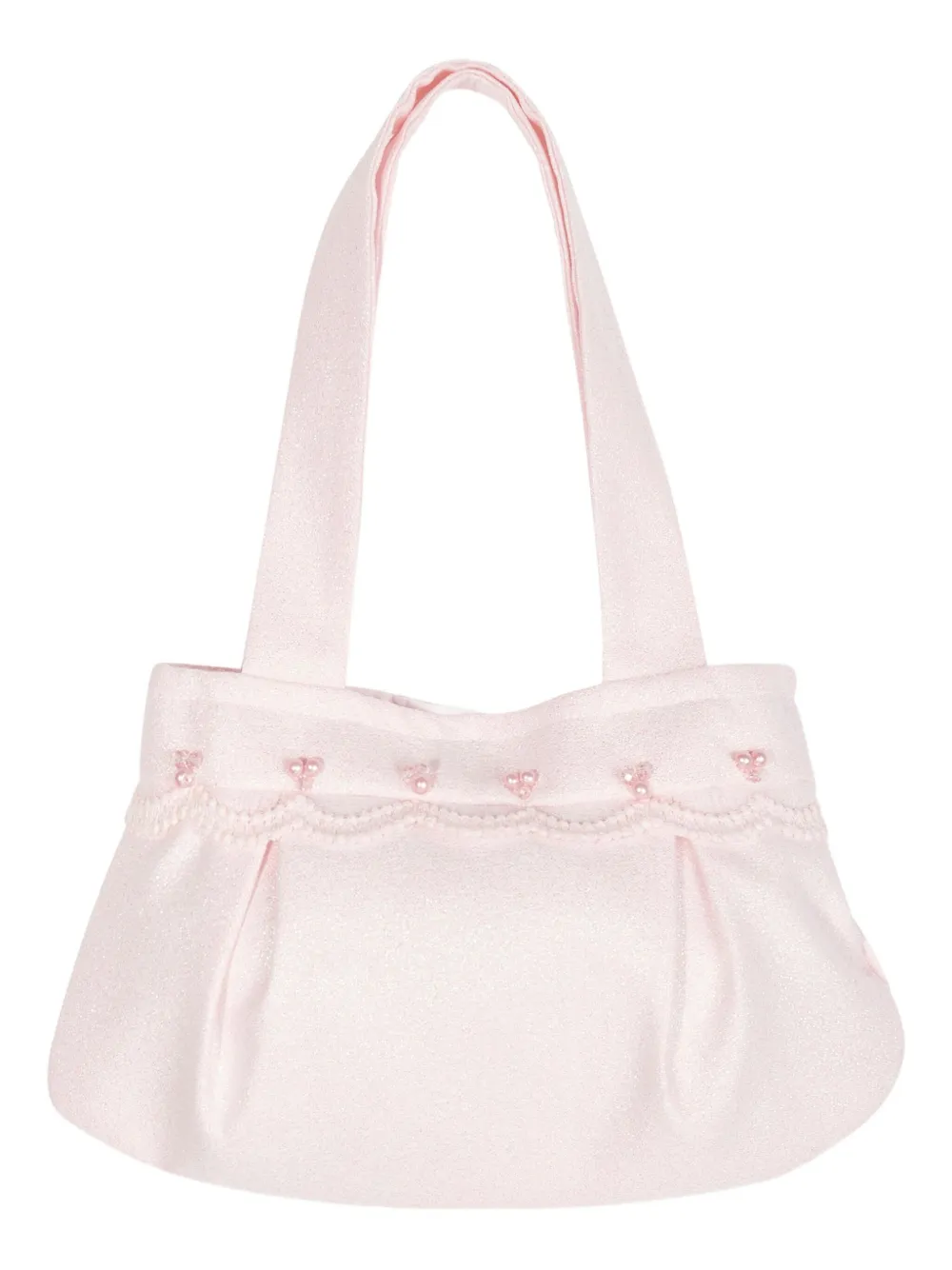 Dress & Fleur Geplooide jurk set verfraaid met kant Roze