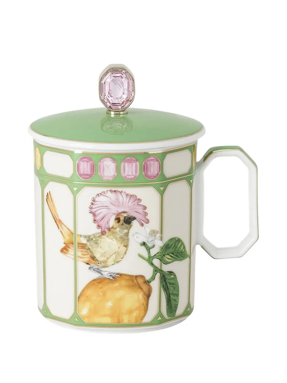 Swarovski Bird-lemon Mug In Multi