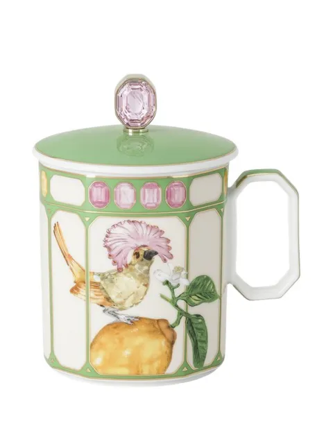 Swarovski bird-lemon mug