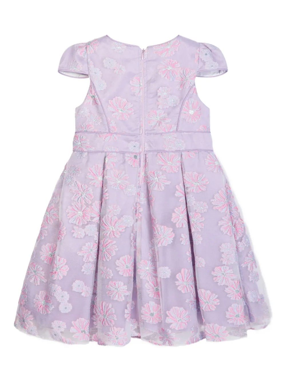 Dress & Fleur Jurk met geborduurde bloemen Paars