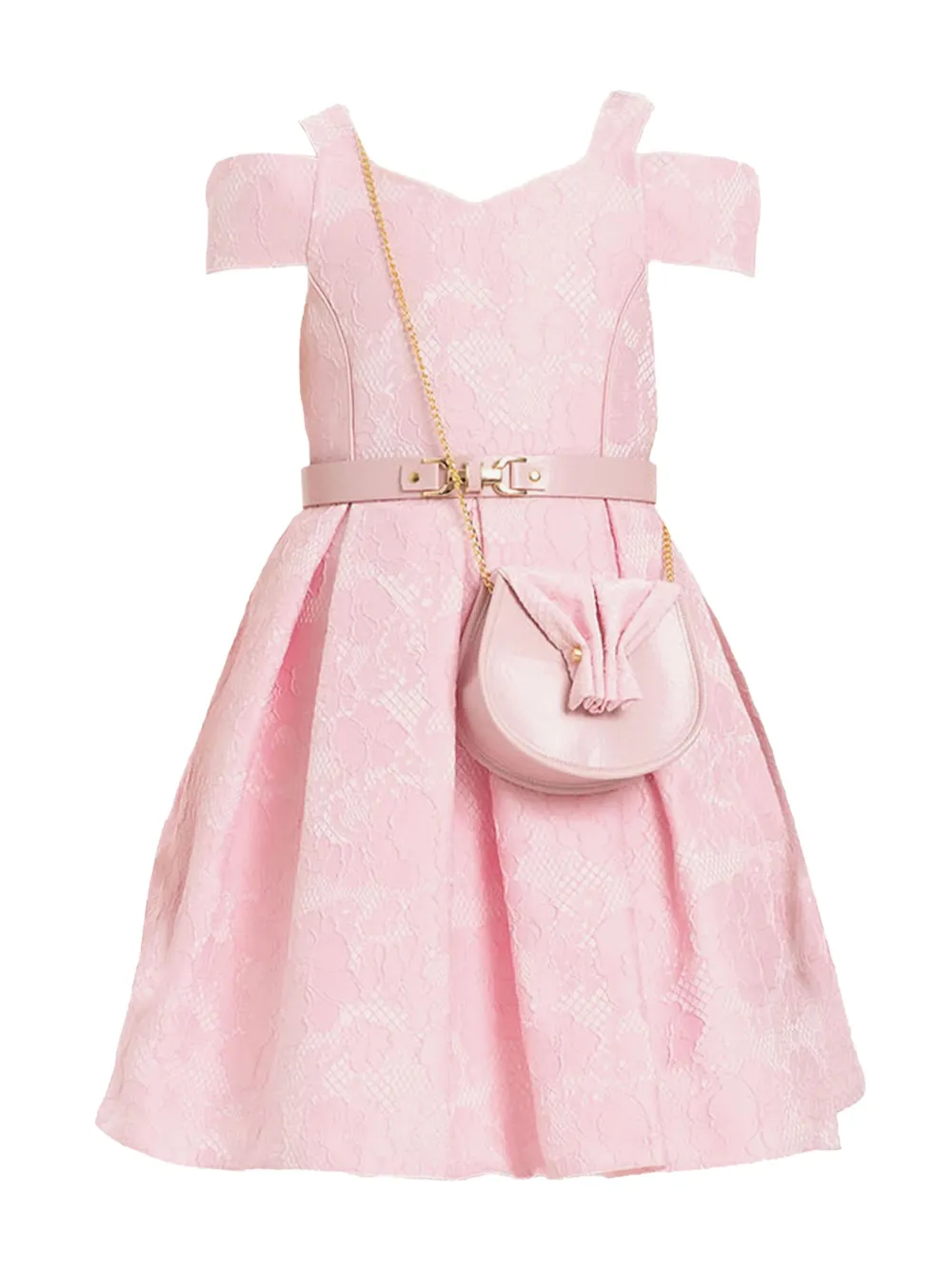 Dress & Fleur フローラルレースオーバーレイ ワンピース - ピンク Dress & Fleur フローラルレースオーバーレイ ワンピース - ピンク