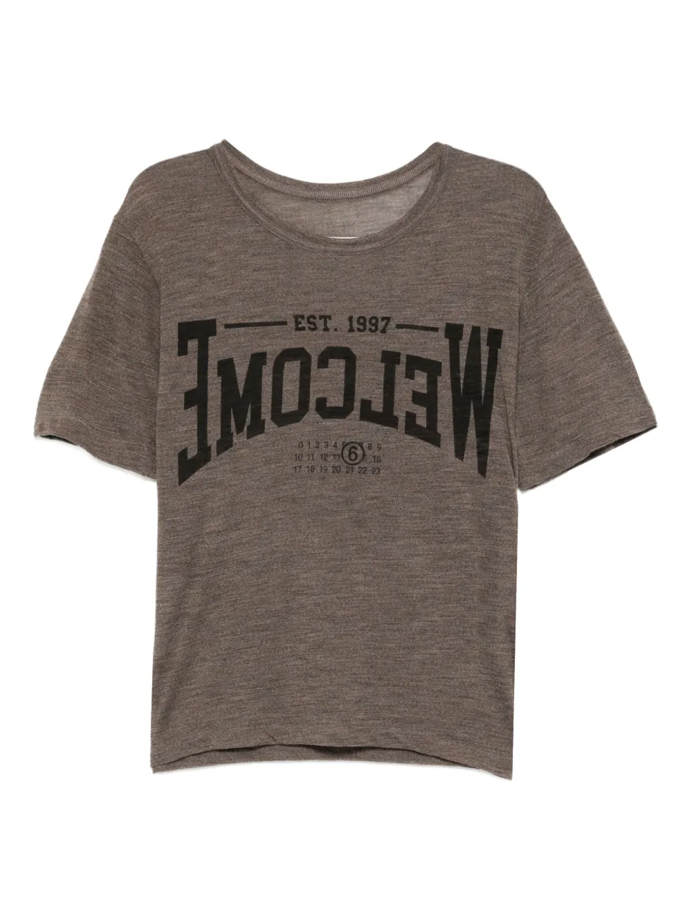 MM6 Maison Margiela wool t-shirt | Brown | Image 1