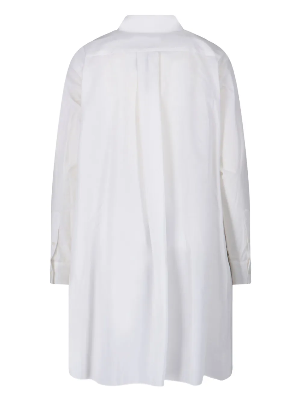 Sacai pleated shirt mini dress - Wit