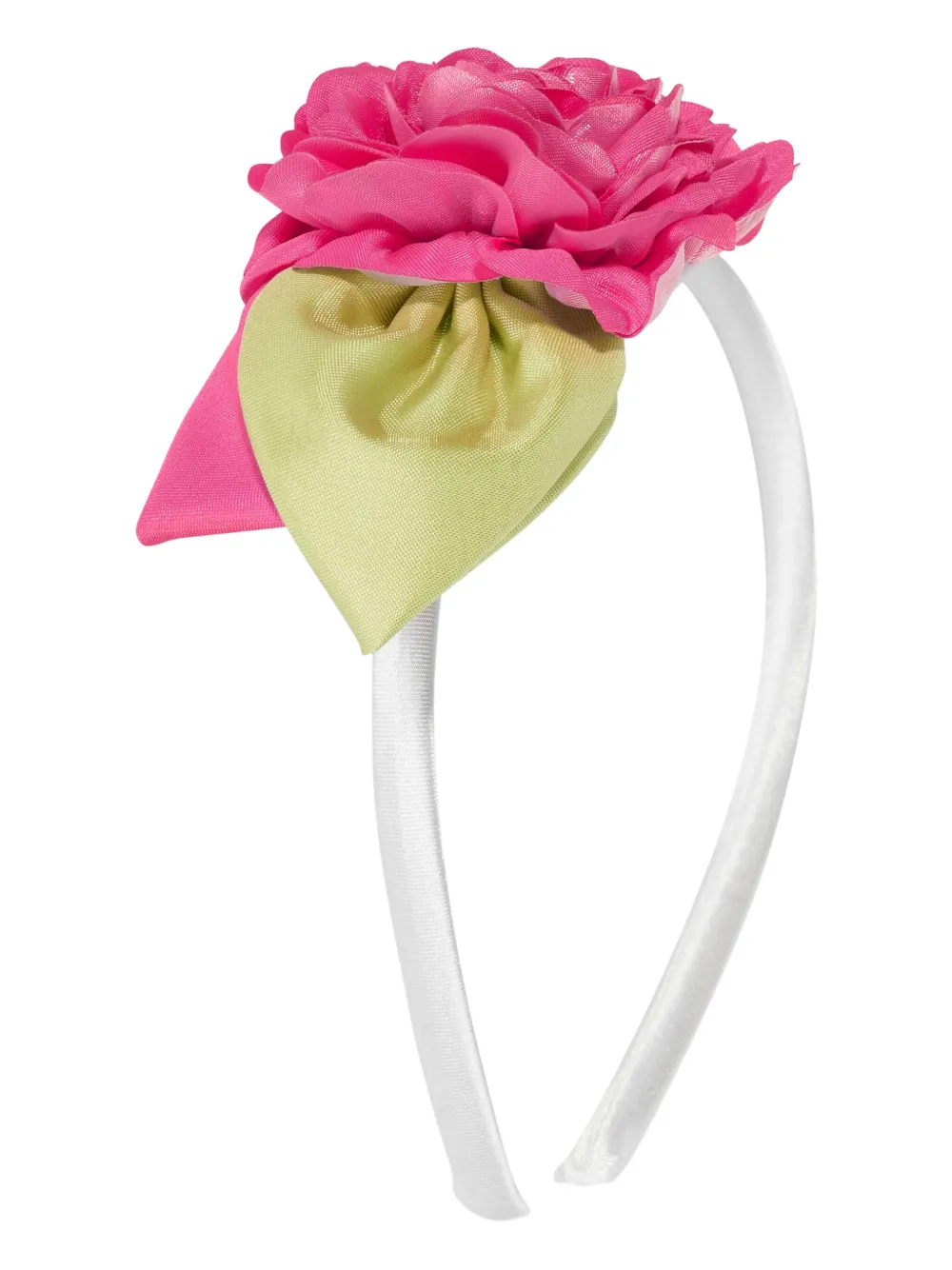 Dress & Fleur Jurk verfraaid met rozen en stippen Wit